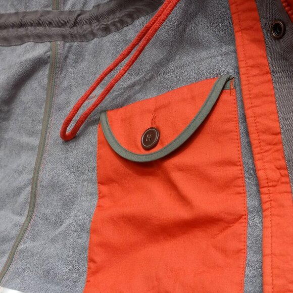 Todd Snyder + Gap Collab Mens Coat Hooded Parka Cadet Orange w/ Removeable Liner - Picture 15 of 16